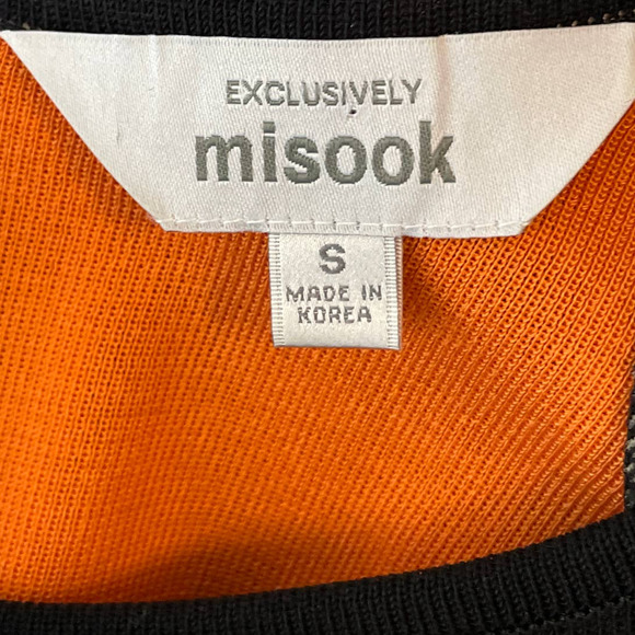 Exclusively Misook Black Orange Purple Color Block Closet Staple Women's Dress S - Picture 4 of 5